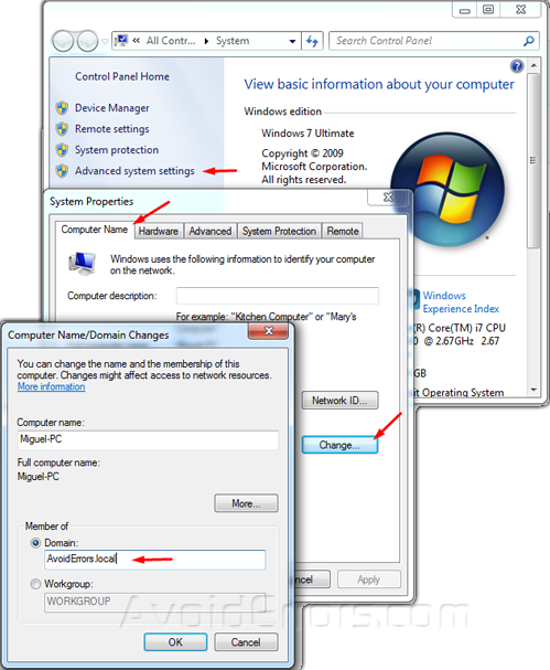 Join a Domain Using Windows 7