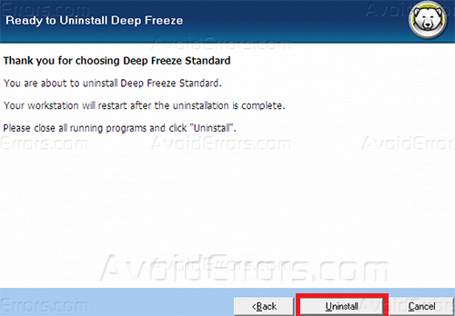 2 Ways To Uninstall Deep Freeze - Avoiderrors