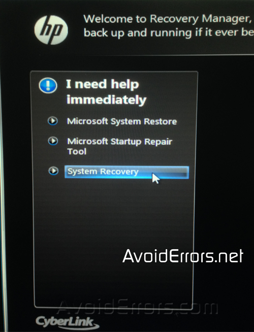 system restore dv6000