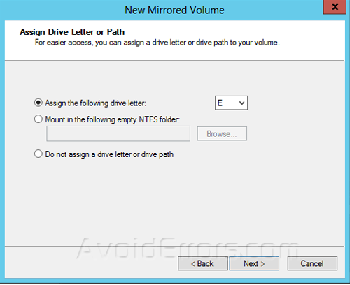 How to set up a Mirrored Array in Windows 2012 8