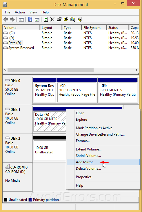Use Drive Mirroring for Instant Backup in Windows 8 3