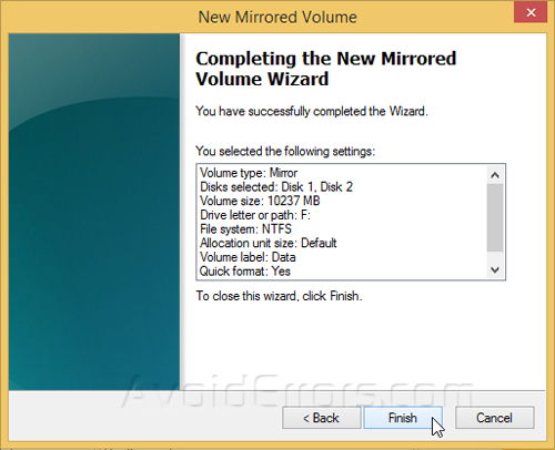 Use Drive Mirroring for Instant Backup in Windows 8 88