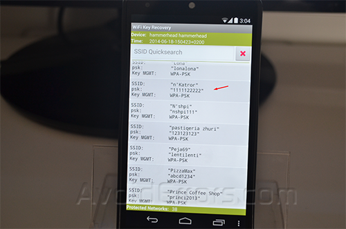 Wi-Fi Passwords on Android 5