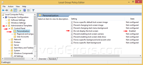Disable Lock Screen in Windows 8 and 8.1 2