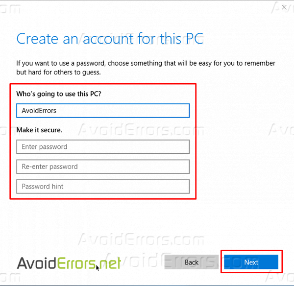 Local User Account Windows 10-5