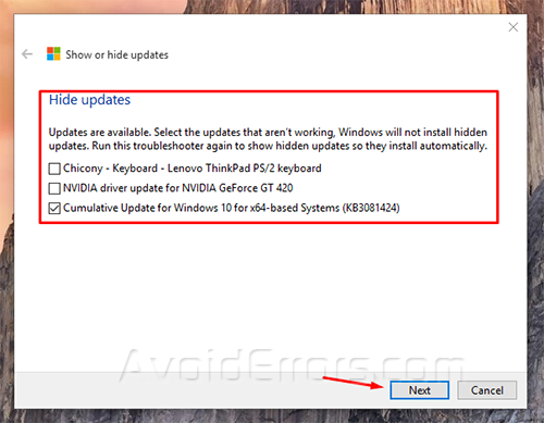 block unwanted Windows Updates 4