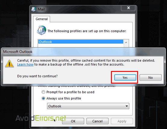 Outlook-cannot-logon-verify-you-are-connected-to-the-network-4