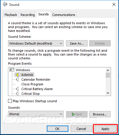 Windows 10 - Disable Annoying Notification Sounds_3