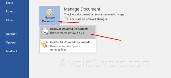How to Recover an Unsaved Document on Microsoft Office 3