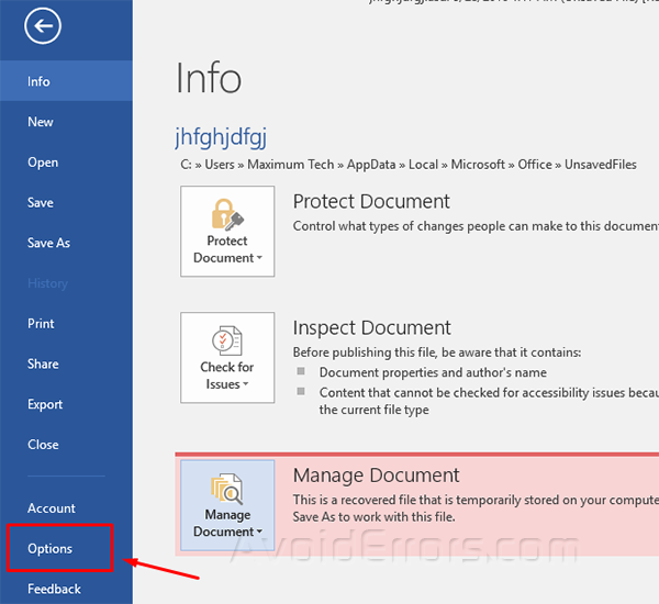 How to Recover an Unsaved Document on Microsoft Office 5