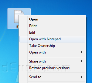 Add Open with Notepad to the Right click Menu on Windows PC