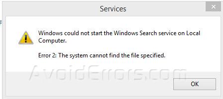 How to Fix Windows 81 Search Service 43