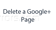 How to Delete Google plus Page