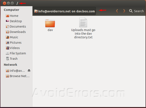 Access Box net Account from Ubuntu 2