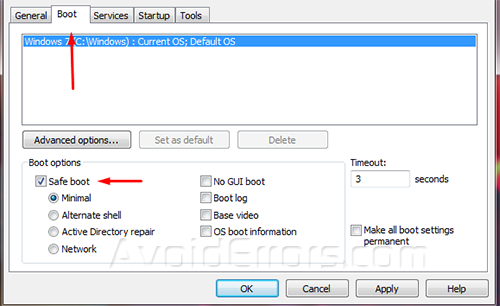 Force Boot Safe Mode Windows 7 2