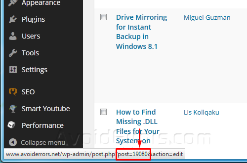 How To Find Post ID or Page ID in WordPress 3