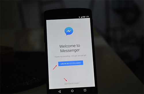 Logout on Messenger on Android 4