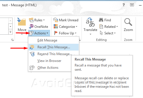 How to Recall an Outllok Email Sent in Error