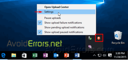 Remove Microsoft Office Upload Center from the Notification Area