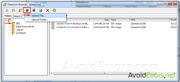 How to Upload ISO Files to Datastore in vSphere ESXi 6 - AvoidErrors