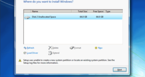 Solved: Setup was unable to create a new system partition or locate an existing system partition