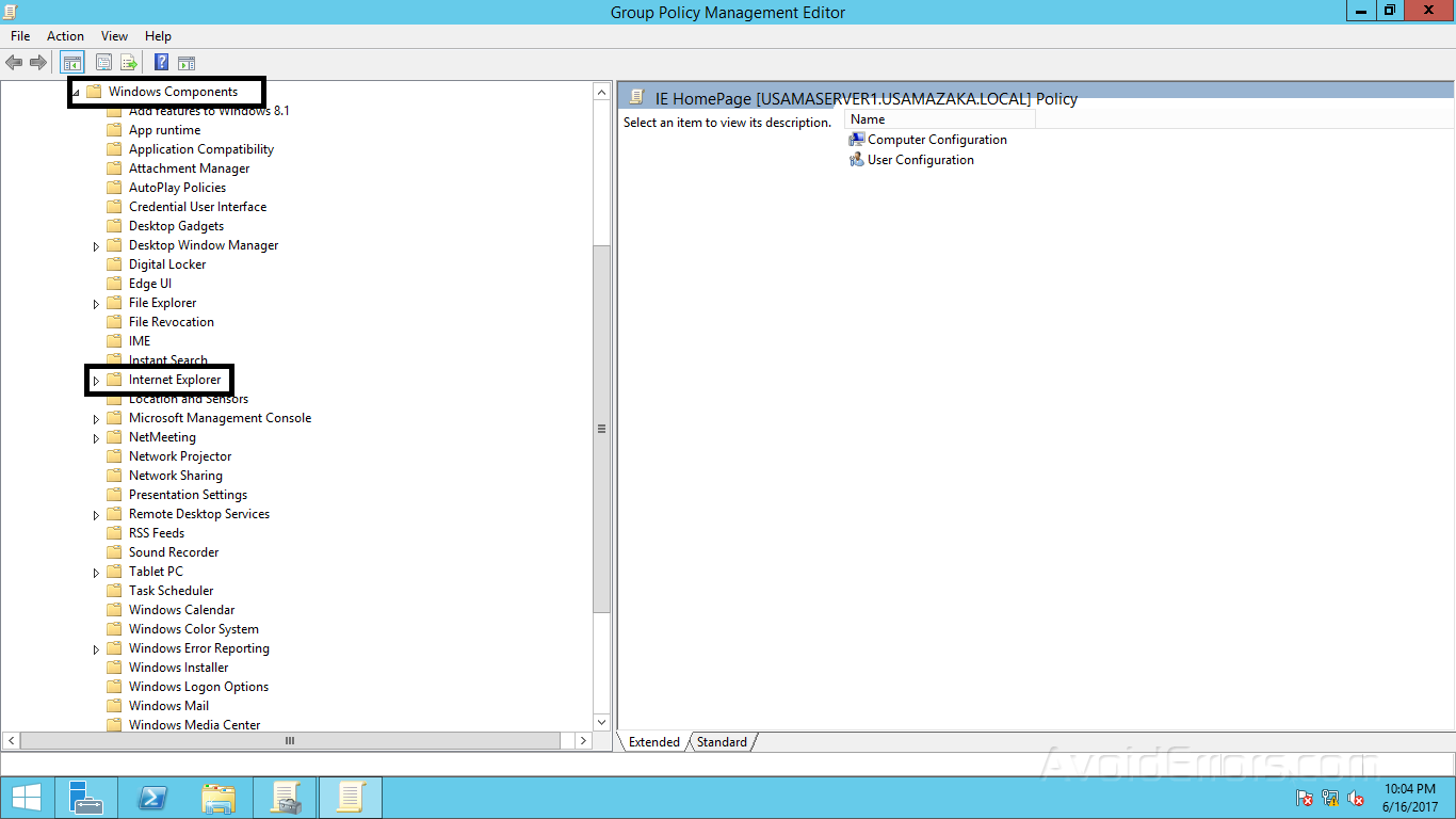 Set a Default Homepage in Explorer using GPO AvoidErrors