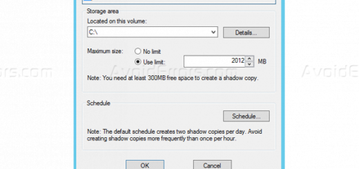 Enable Shadow Copy on a Shared Folder in Windows Server 2012