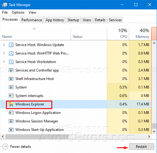Hướng Dẫn Cách Khởi Động Lại File Explorer Trong Windows 10 - VERA STAR