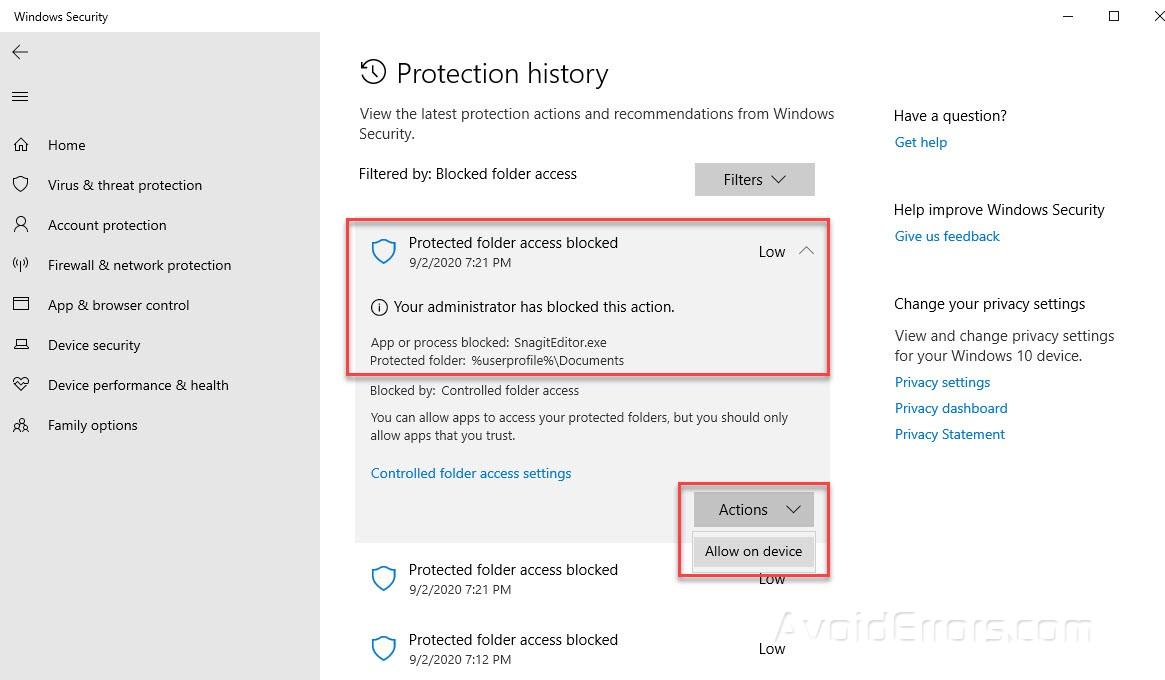 What is Control Folder Access and How to Configure it in Windows 10 ...