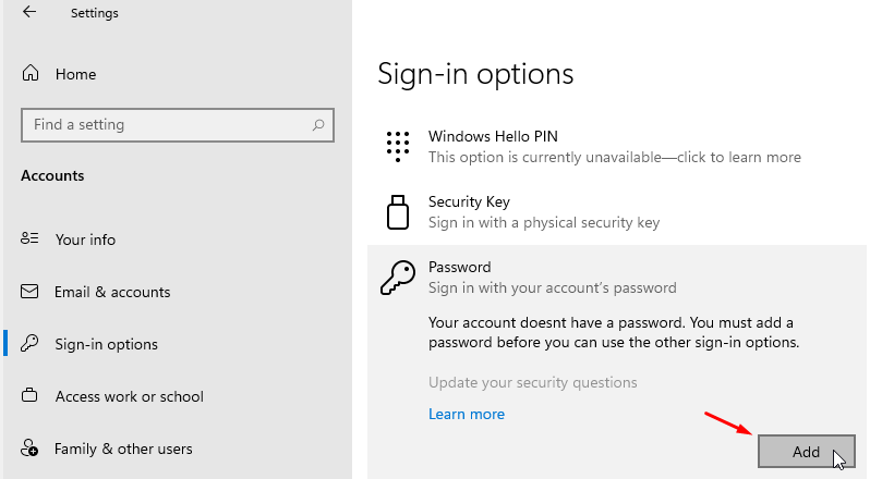 How to add password to local account on Windows 11 - AvoidErrors