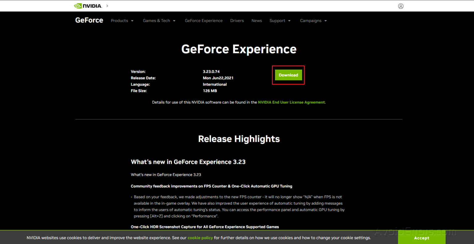 Fix Nvidia GeForce Experience Driver Download Failed Error AvoidErrors